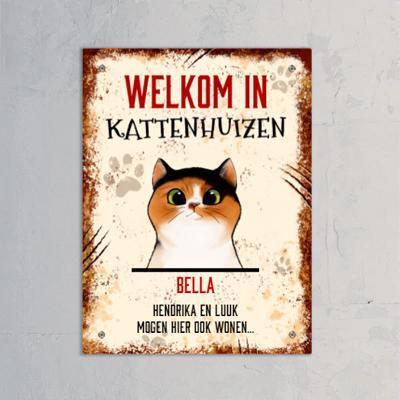 Kattenhuizen - Gepersonaliseerde deurbord