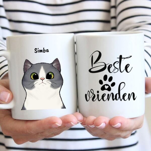 Nieuwsgierige katten - Gepersonaliseerde mok