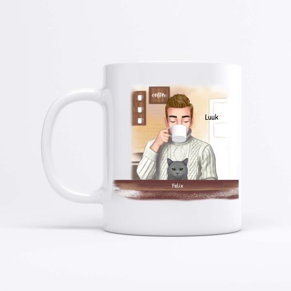 Ik hou van koffie (man) - Gepersonaliseerde mok