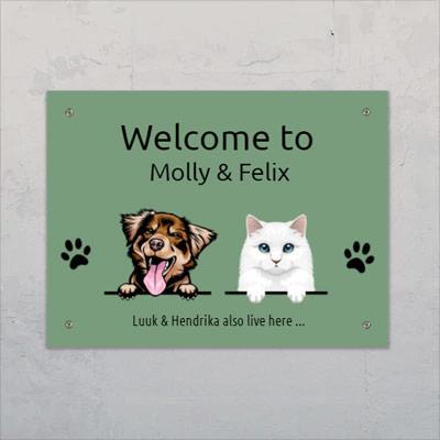 Welcome to - Gepersonaliseerde deurbord