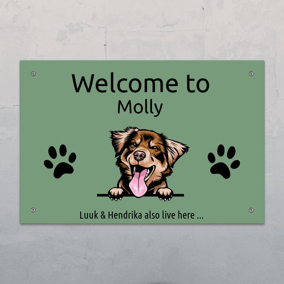 Welcome to - Gepersonaliseerde deurbord
