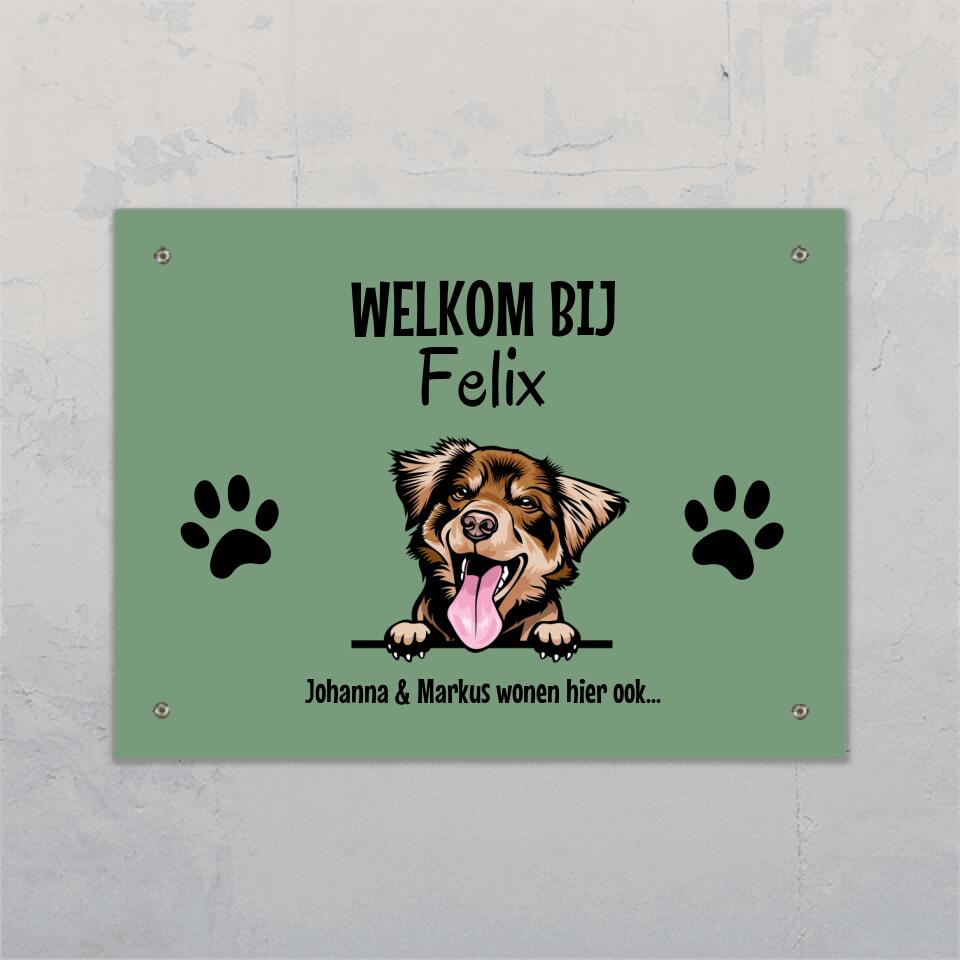 Spionerende huisdieren- Gepersonaliseerde deurbord