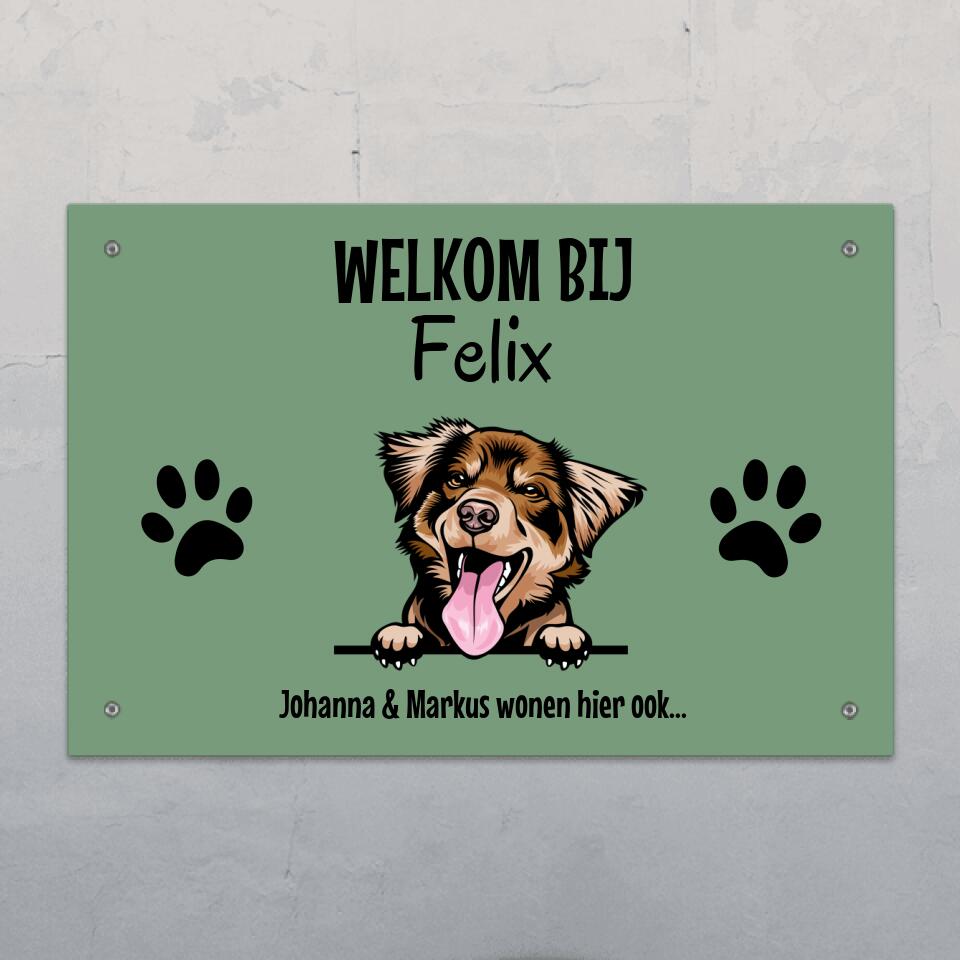 Spionerende huisdieren- Gepersonaliseerde deurbord