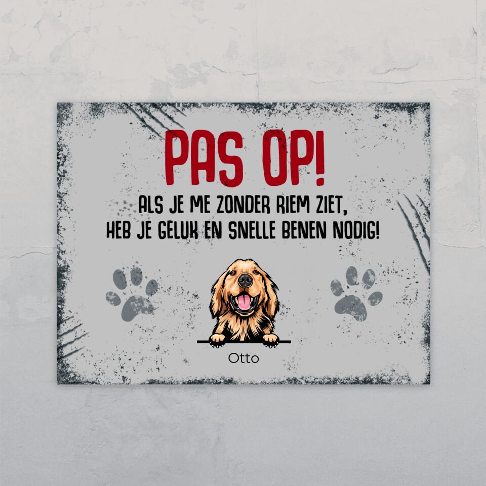 Snelle benen - Gepersonaliseerde deurbord