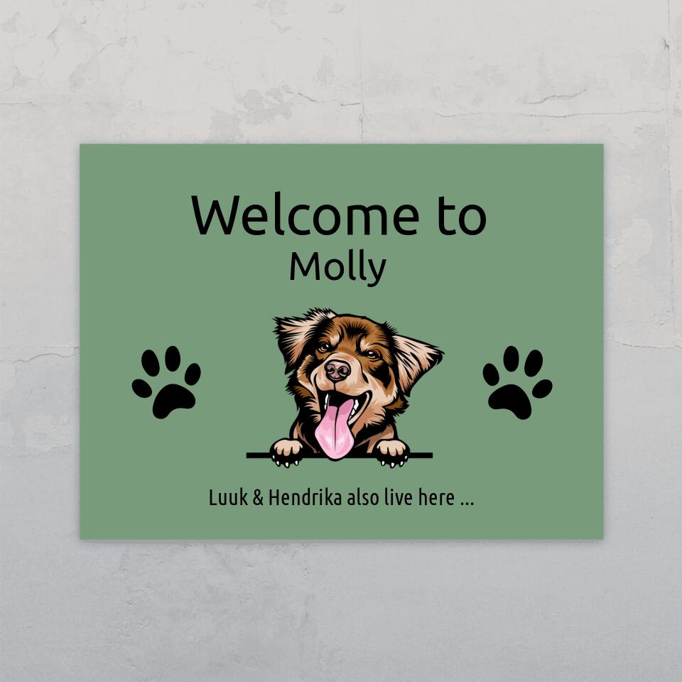 Welcome to - Gepersonaliseerde deurbord
