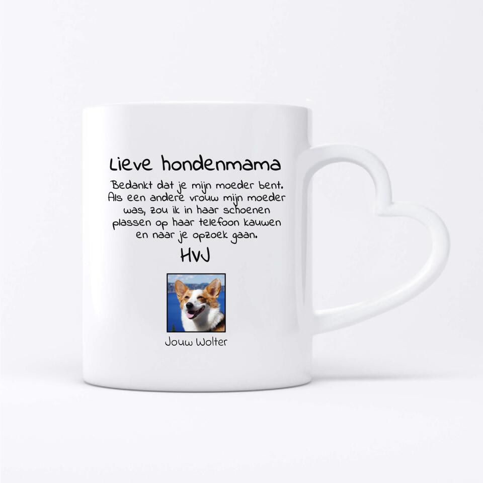 Lieve honden mama met foto - Gepersonaliseerde mok