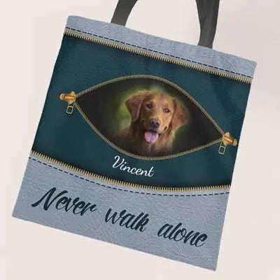 Never walk alone foto-editie - Gepersonaliseerde draagtas