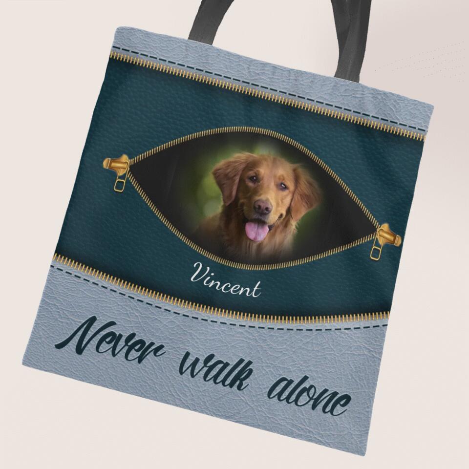 Never walk alone foto-editie - Gepersonaliseerde draagtas