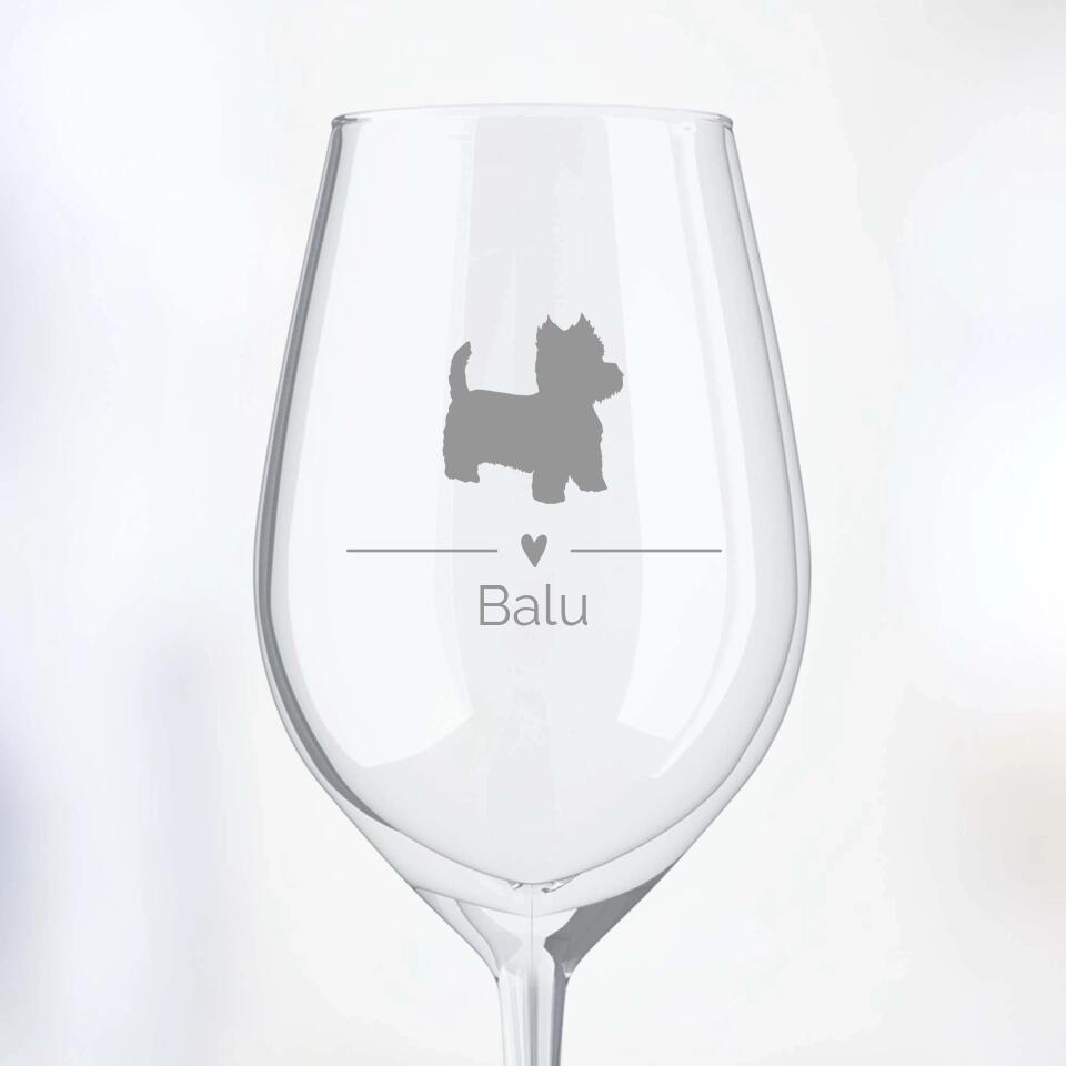 Mijn honden - Gepersonaliseerde wijnglas