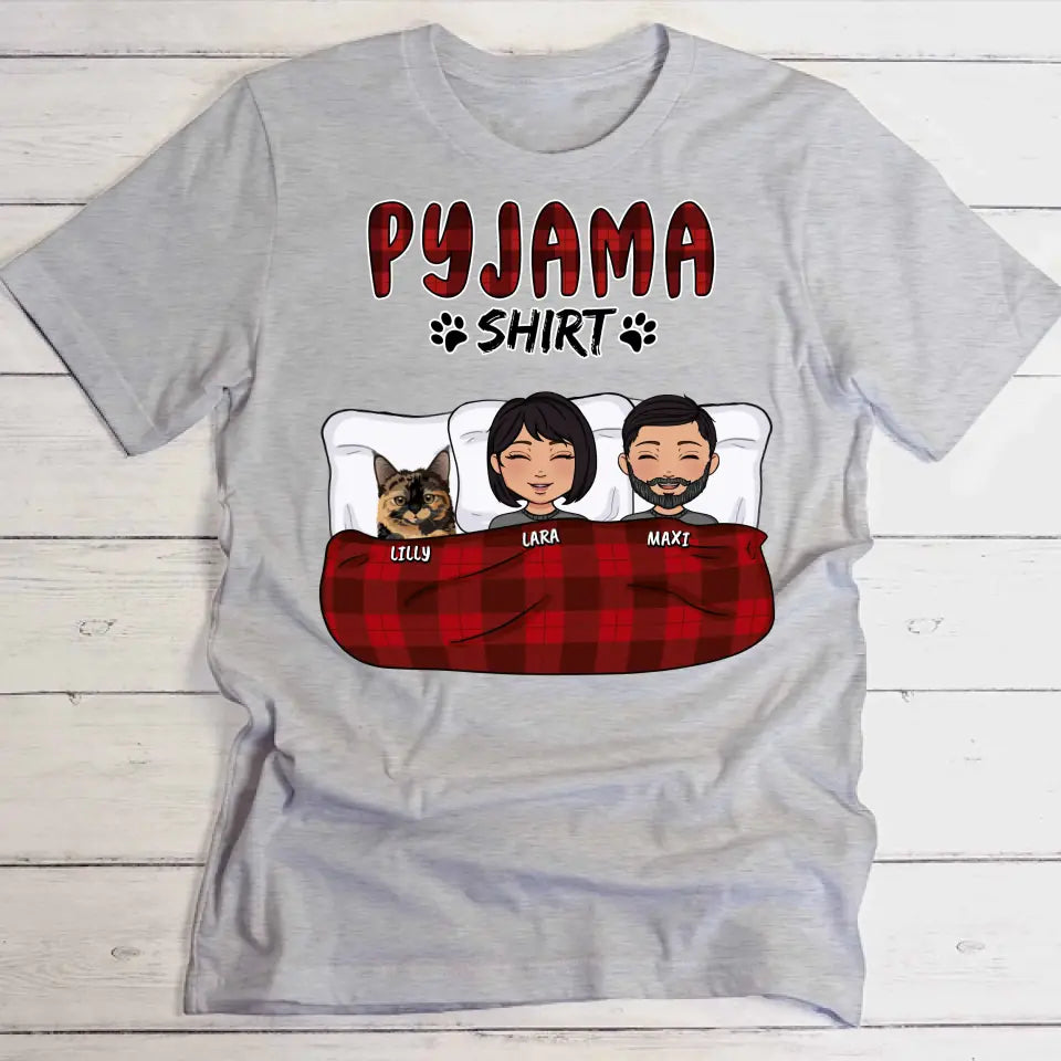 Mijn pyjama shirt (paar) - Gepersonaliseerde t-shirt