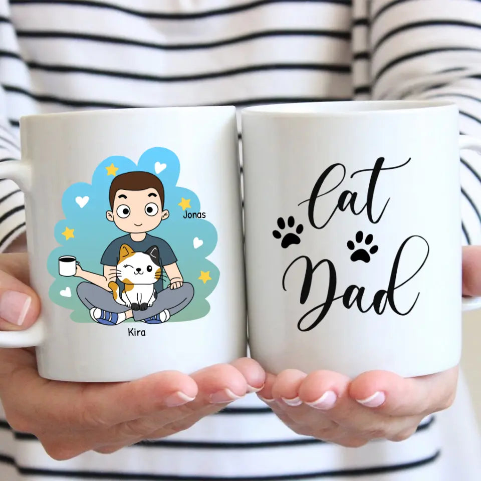 Cat Dad - Gepersonaliseerde mok