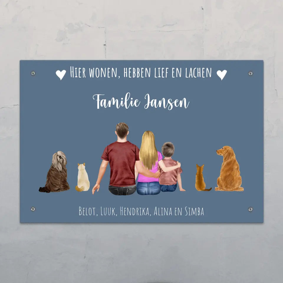 Familiebordje - Gepersonaliseerde deurbord