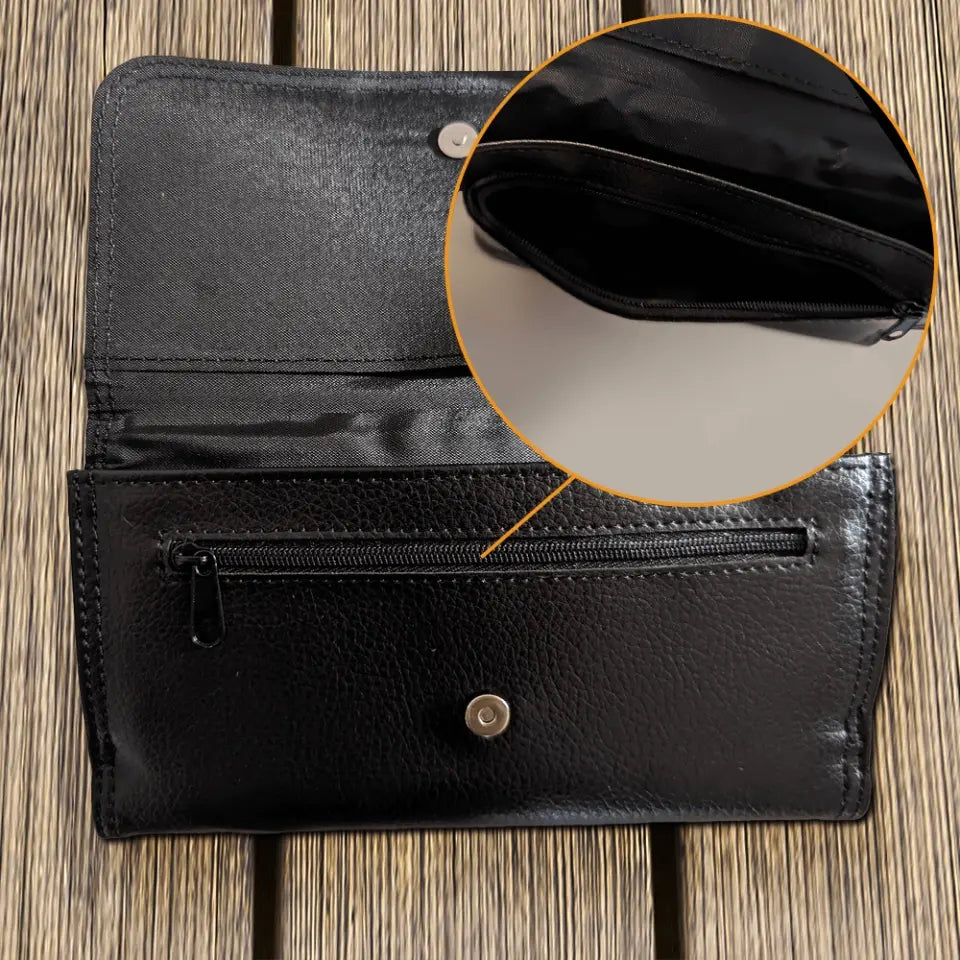 Lederen patroon - Gepersonaliseerde portemonnee