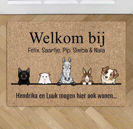 Gepersonaliseerde deurmat - Mijn pluisneuzen