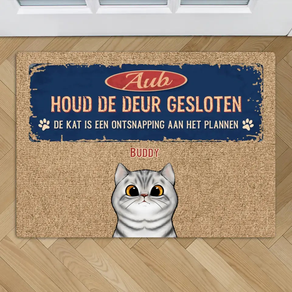 Ontsnappingsplan - Gepersonaliseerde deurmat