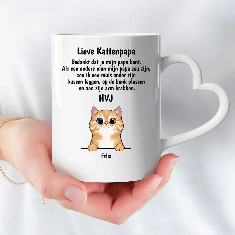 Lieve Kattenpapa / Lieve Kattenmama (Curious Cats) - Gepersonaliseerde mok