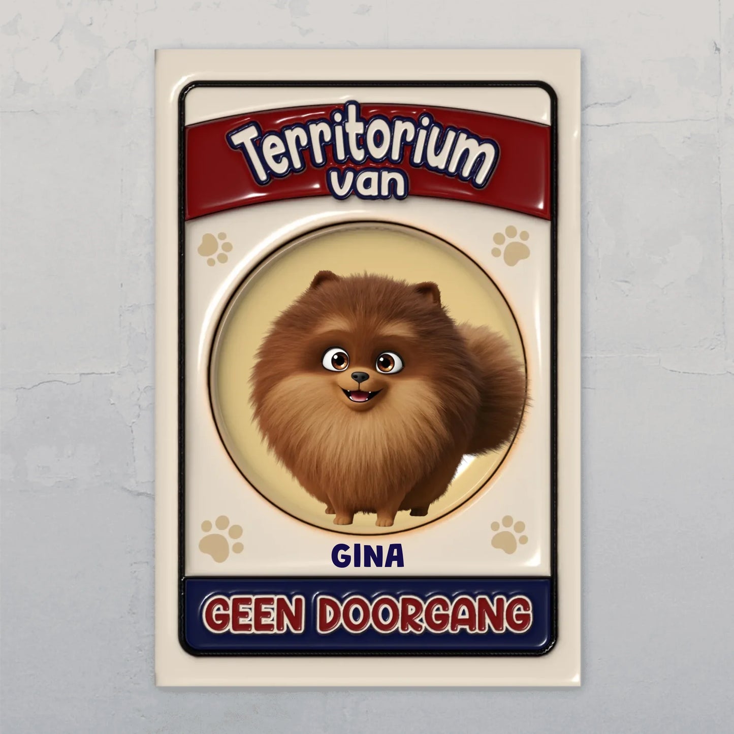 Territorium van (3D-optica) - Gepersonaliseerd deurbordje