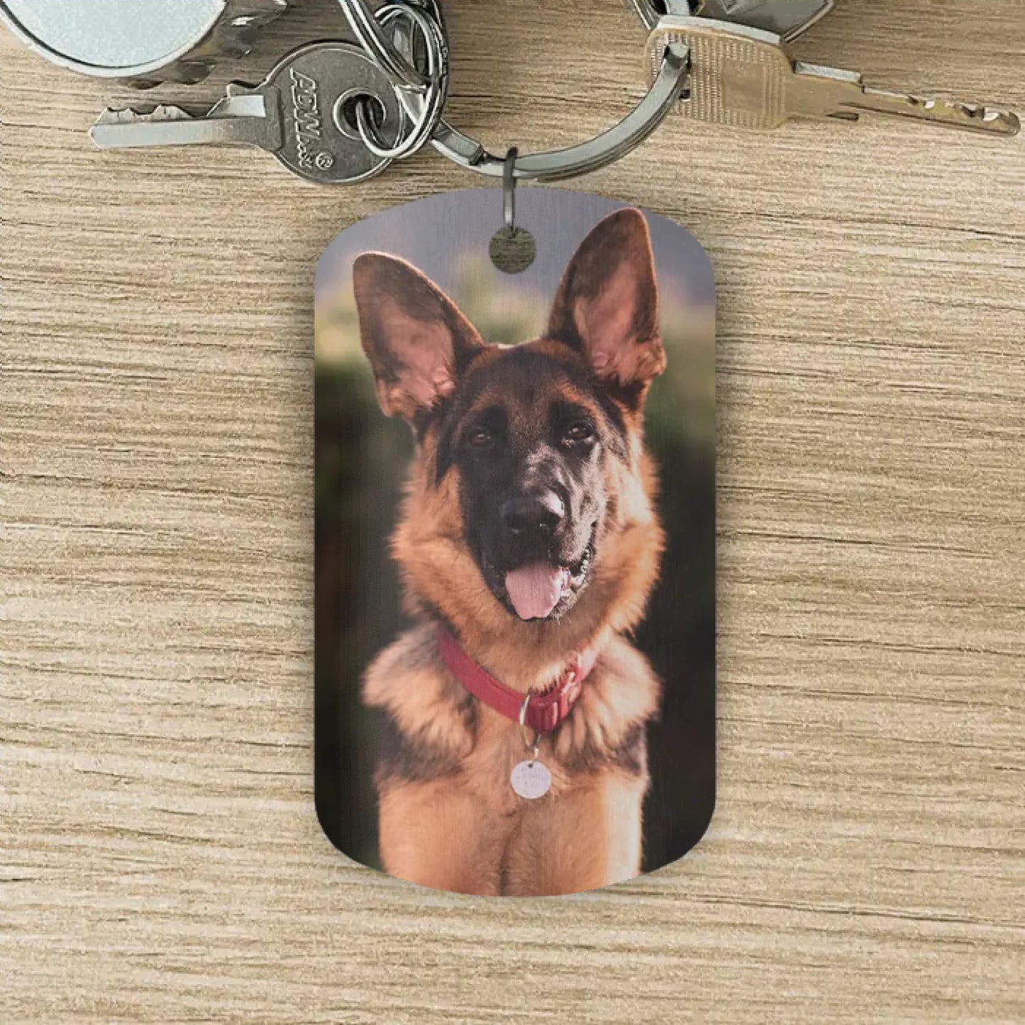 Voor altijd in mijn hart - Gepersonaliseerde Dog Tag Sleutelhanger