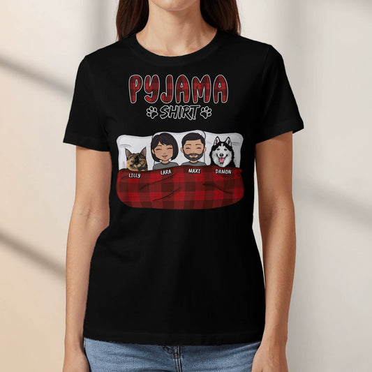 Mijn pyjama shirt (paar) - Gepersonaliseerde T-Shirt