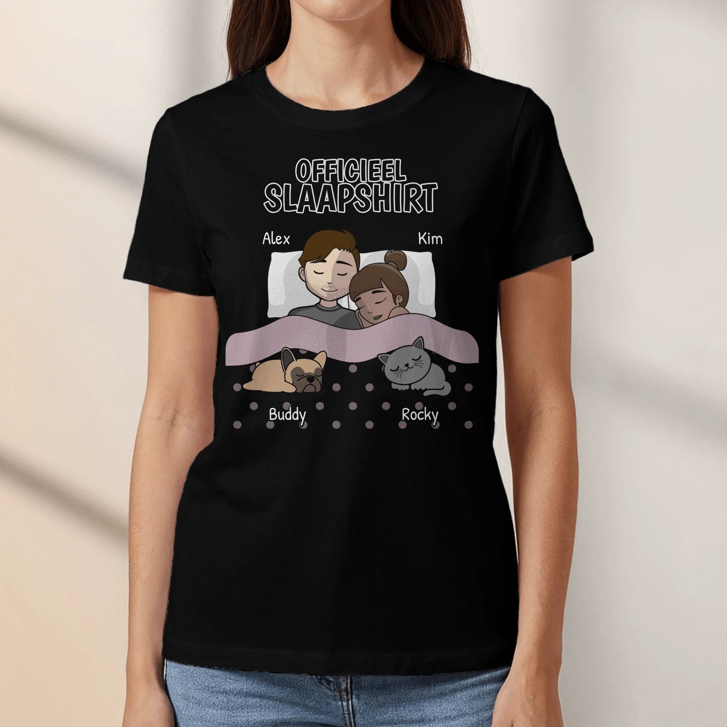 Knuffeltijd met pluisneuzen - Gepersonaliseerd T-Shirt