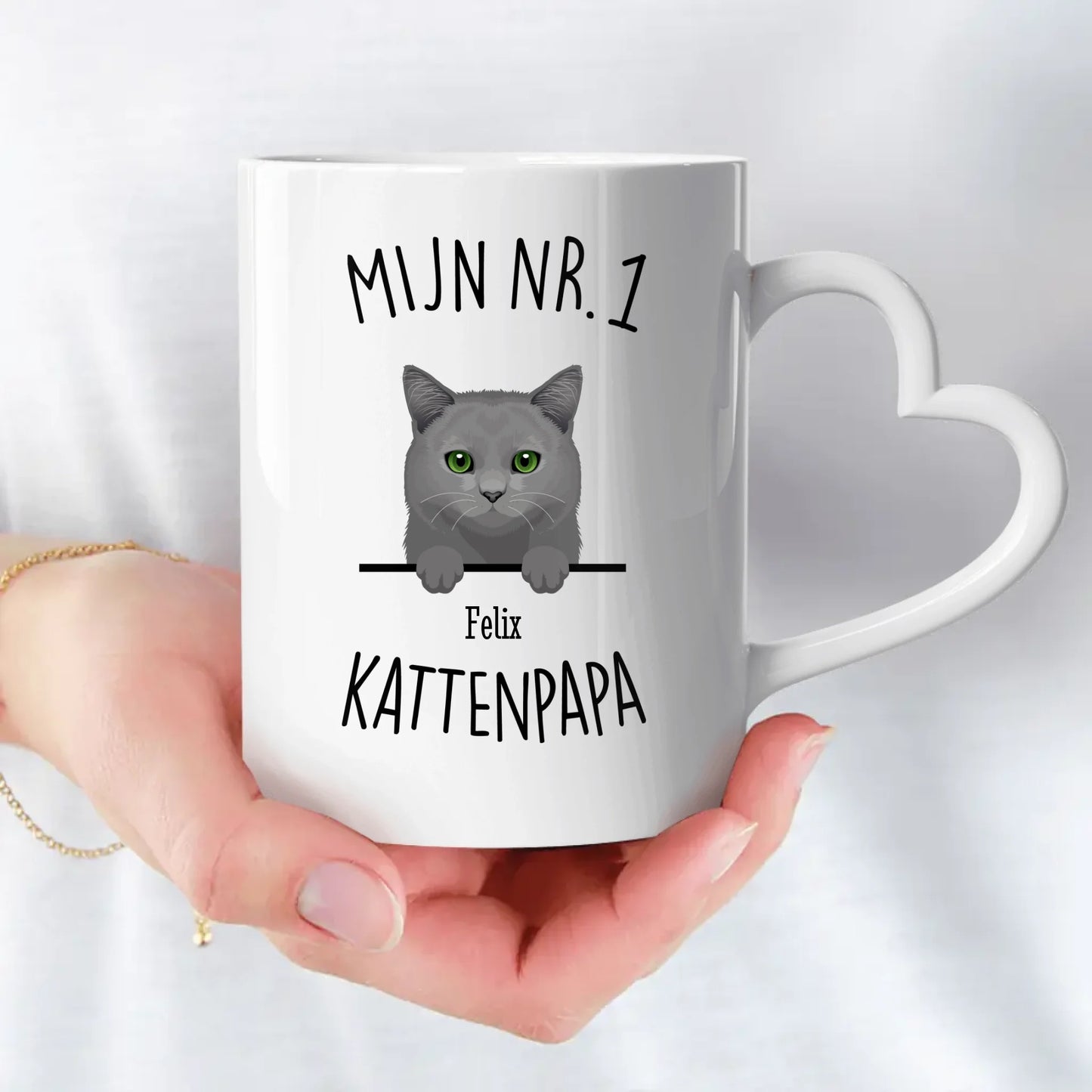 No. 1 Cat Dad - Gepersonaliseerde mok