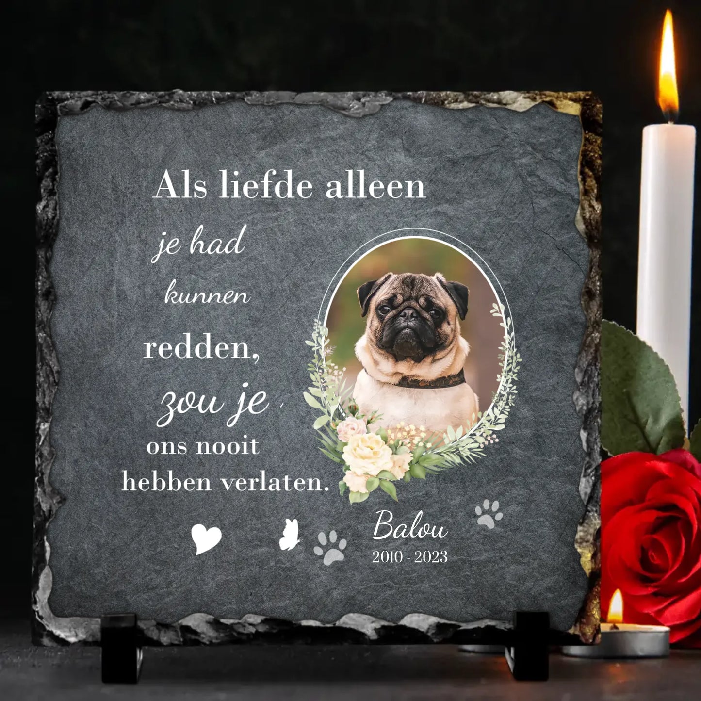 Wanneer liefde alleen ... - Gepersonaliseerde leisteen