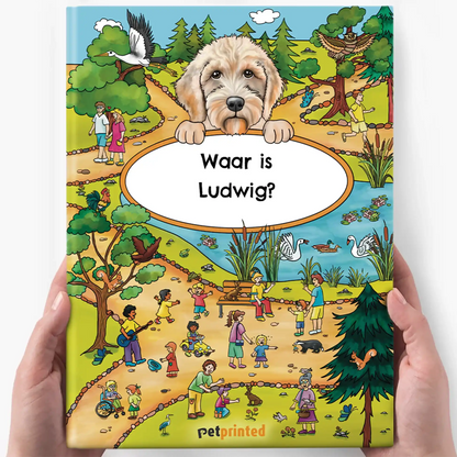 Waar ben jij? - Gepersonaliseerde honden zoek-en-vind boek
