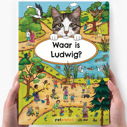 Waar ben jij? - Gepersonaliseerde katten zoek-en-vind boek