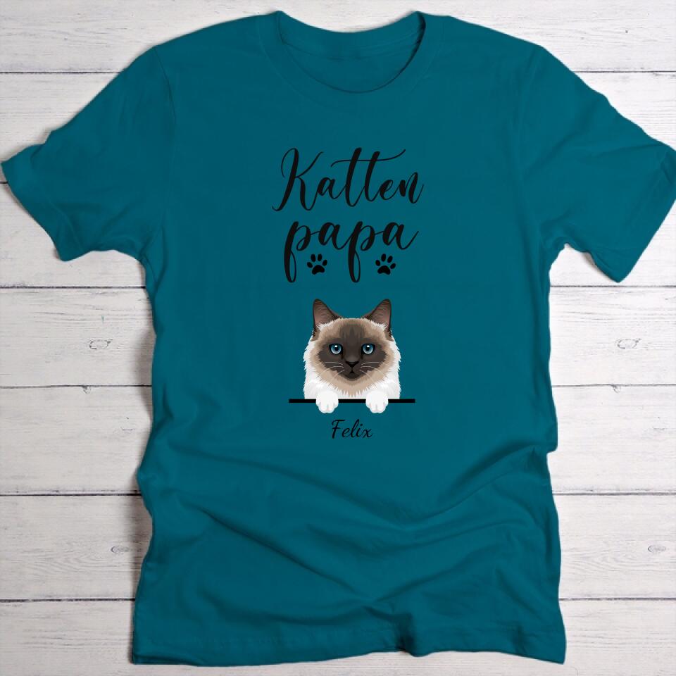 Kattenpapa - Gepersonaliseerde T-Shirt