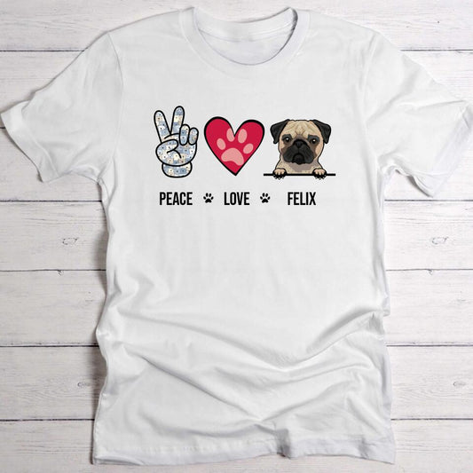 Peace, Love and You - Gepersonaliseerde T-Shirt