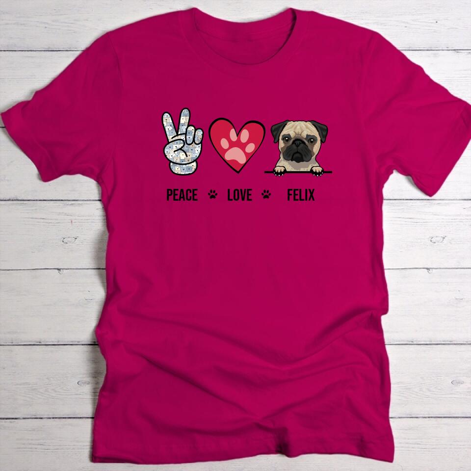 Peace, Love and You - Gepersonaliseerde T-Shirt