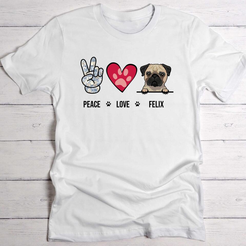 Peace, Love and You - Gepersonaliseerde T-Shirt