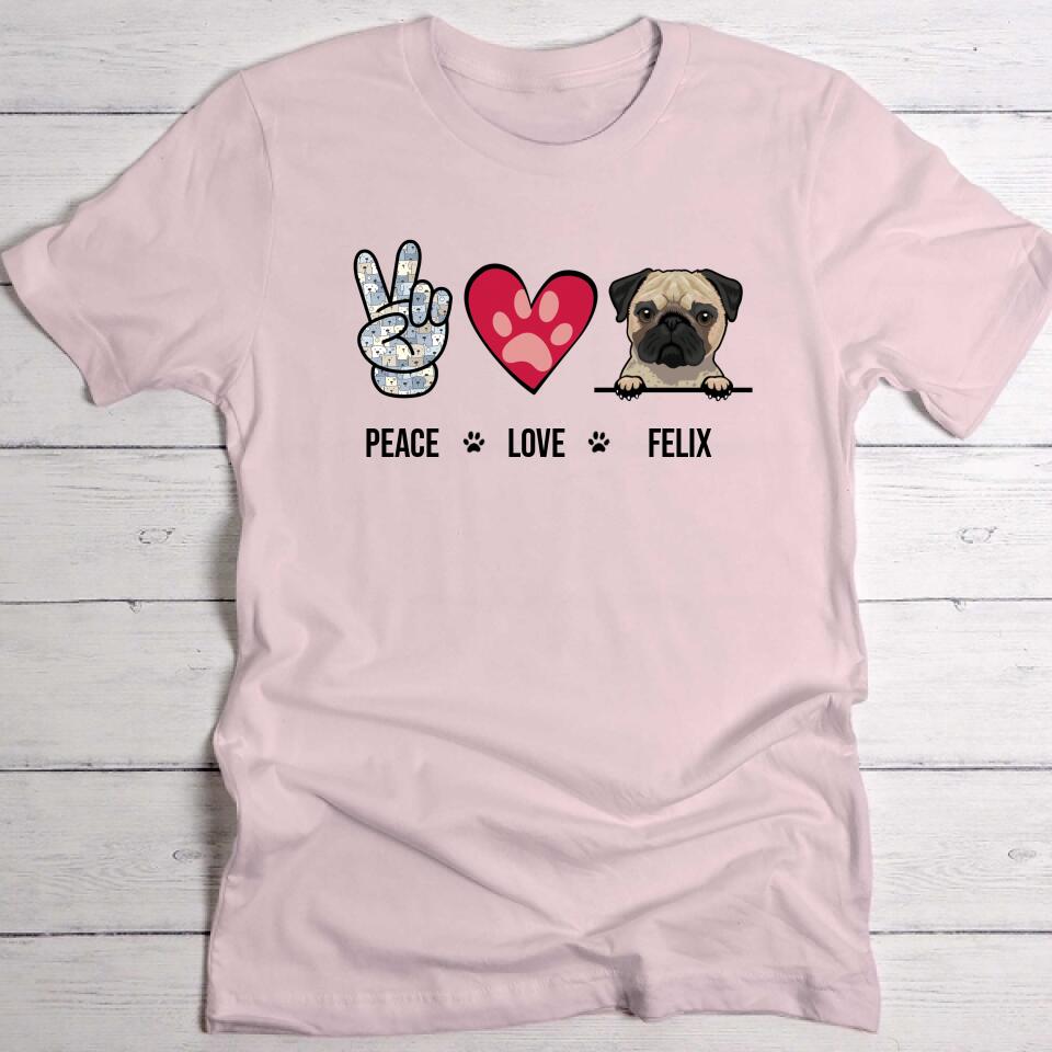 Peace, Love and You - Gepersonaliseerde T-Shirt