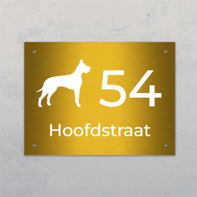 Honden en huisnummer - Gepersonaliseerde deurbord