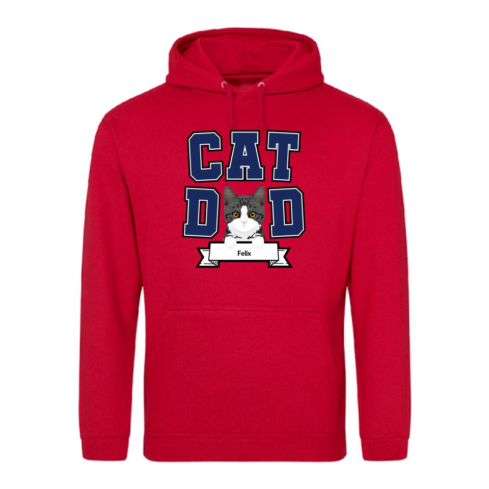 Cat Dad - Gepersonaliseerde hoodie