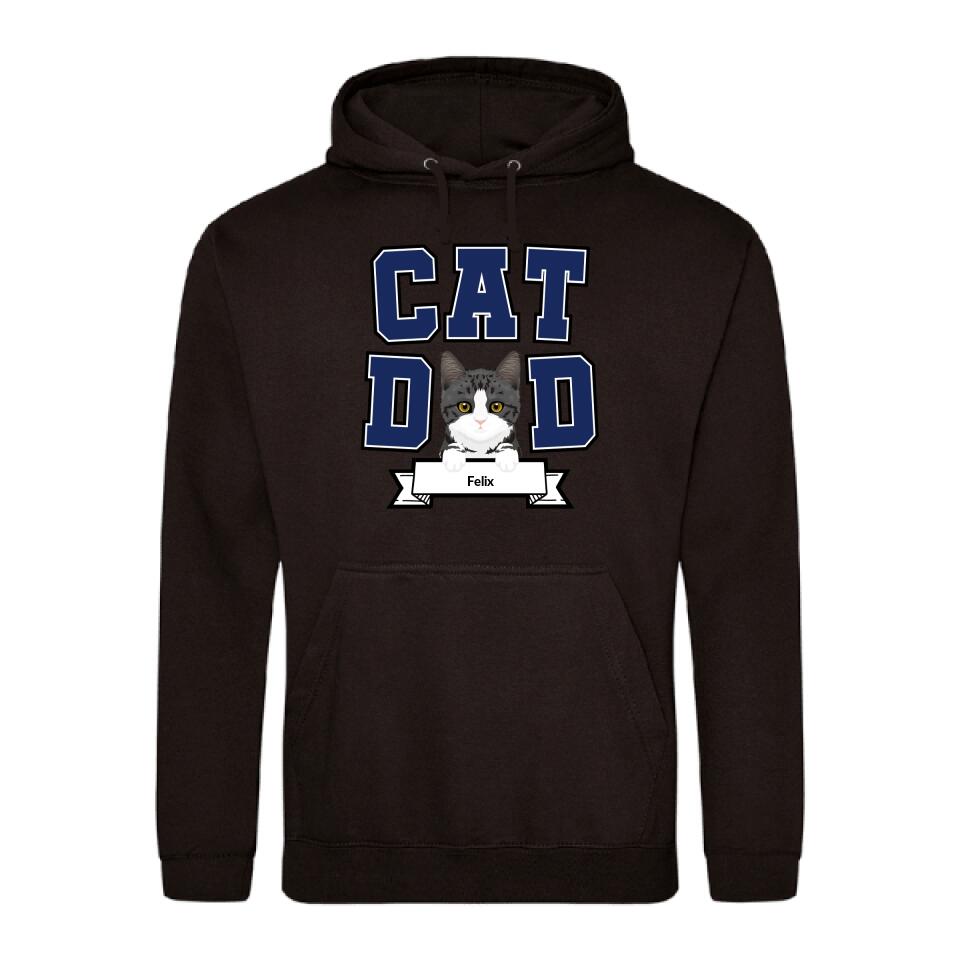 Cat Dad - Gepersonaliseerde hoodie