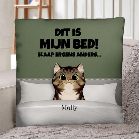 Ons bed (katten) - Gepersonaliseerde kussen - Featured Image