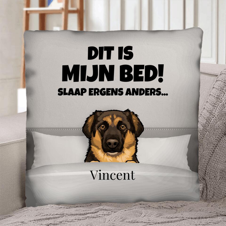 Ons bed (honden) - Gepersonaliseerde kussen