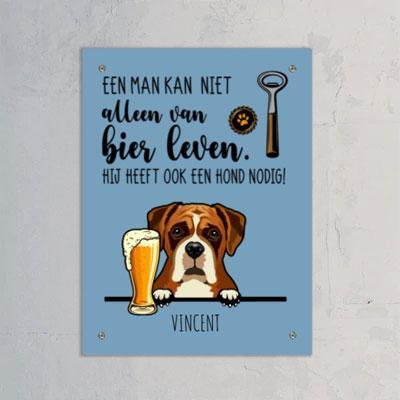 Bier & Woef - Gepersonaliseerd bordje - Featured Image