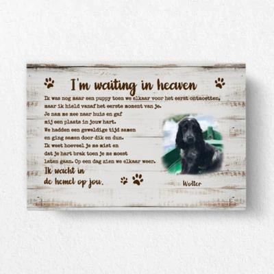 I'm waiting in heaven - Gepersonaliseerde  canvas