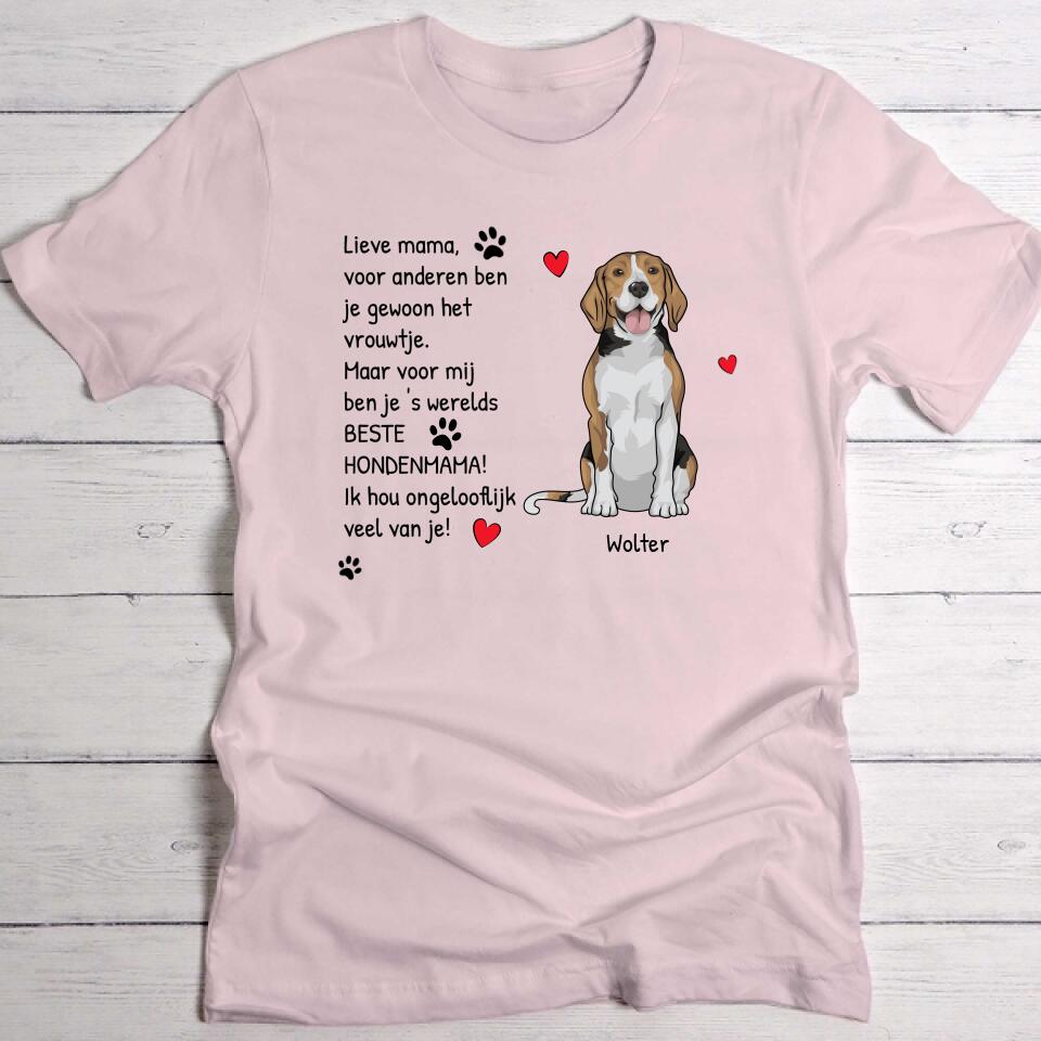 's werelds beste hondenmama - Gepersonaliseerde T-Shirt
