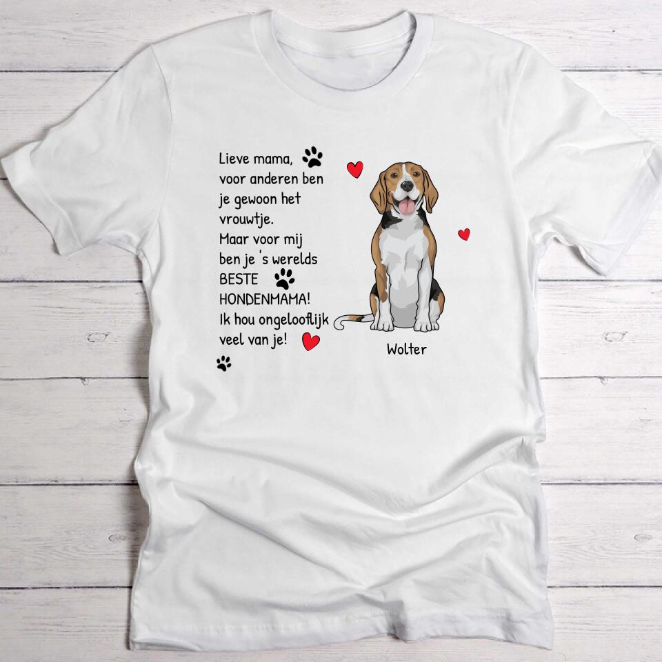 's werelds beste hondenmama - Gepersonaliseerde T-Shirt