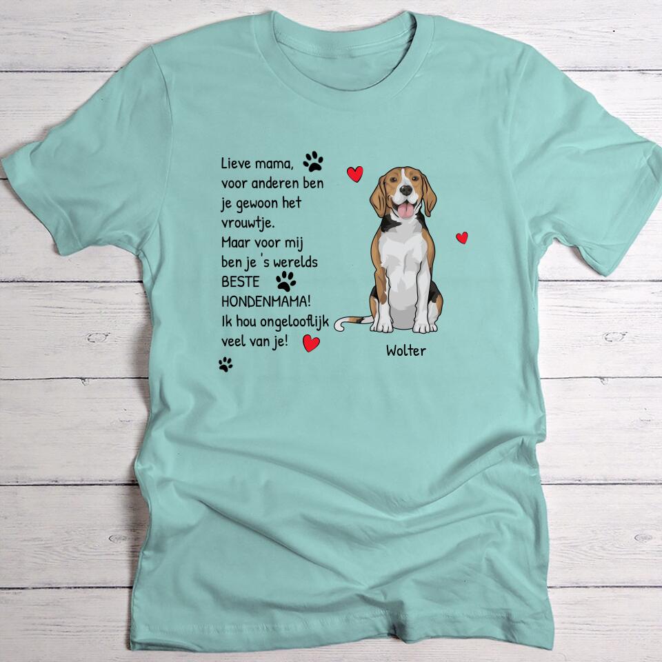 's werelds beste hondenmama - Gepersonaliseerde T-Shirt