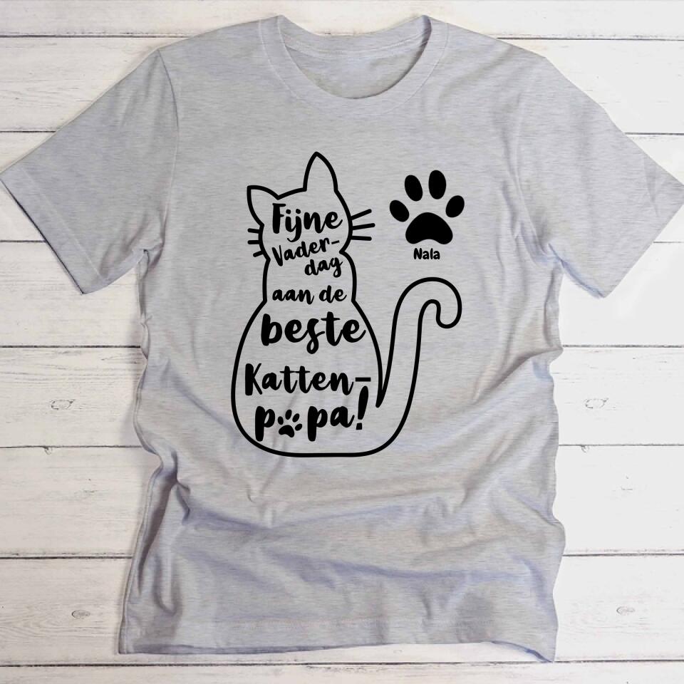 Beste kattenpapa - Gepersonaliseerde T-Shirt