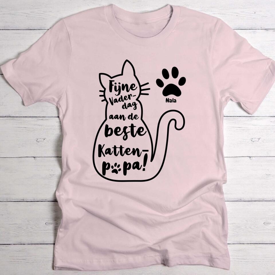 Beste kattenpapa - Gepersonaliseerde T-Shirt