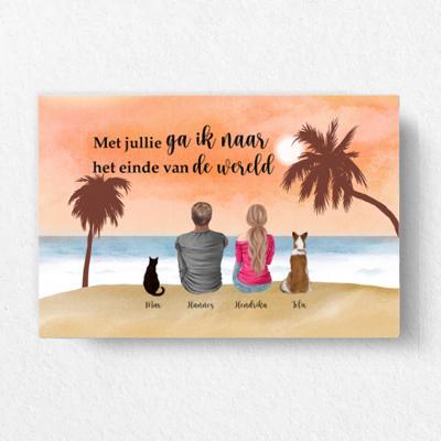 Zomer op het strand - Gepersonaliseerde canvas