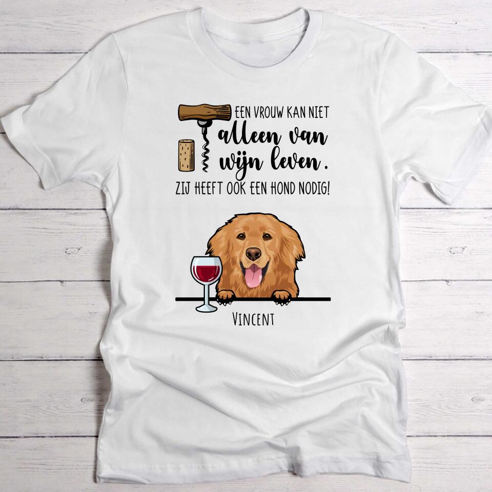 Wijn & Woef - Gepersonaliseerde T-Shirt