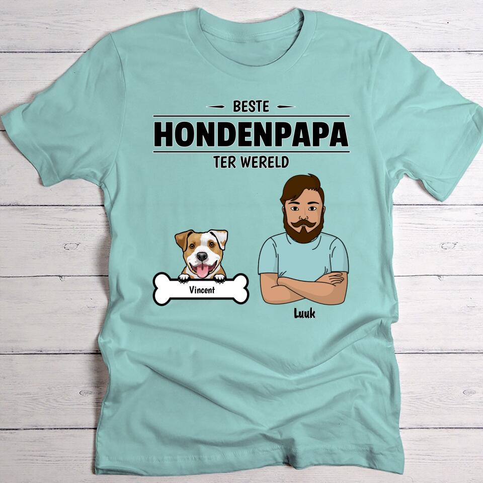 Beste hondenpapa ter wereld - Gepersonaliseerde T-Shirt