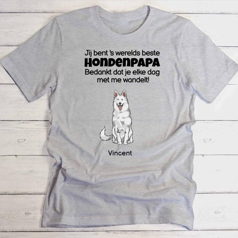 s Werelds beste hondenpapa - Gepersonaliseerde T-Shirt