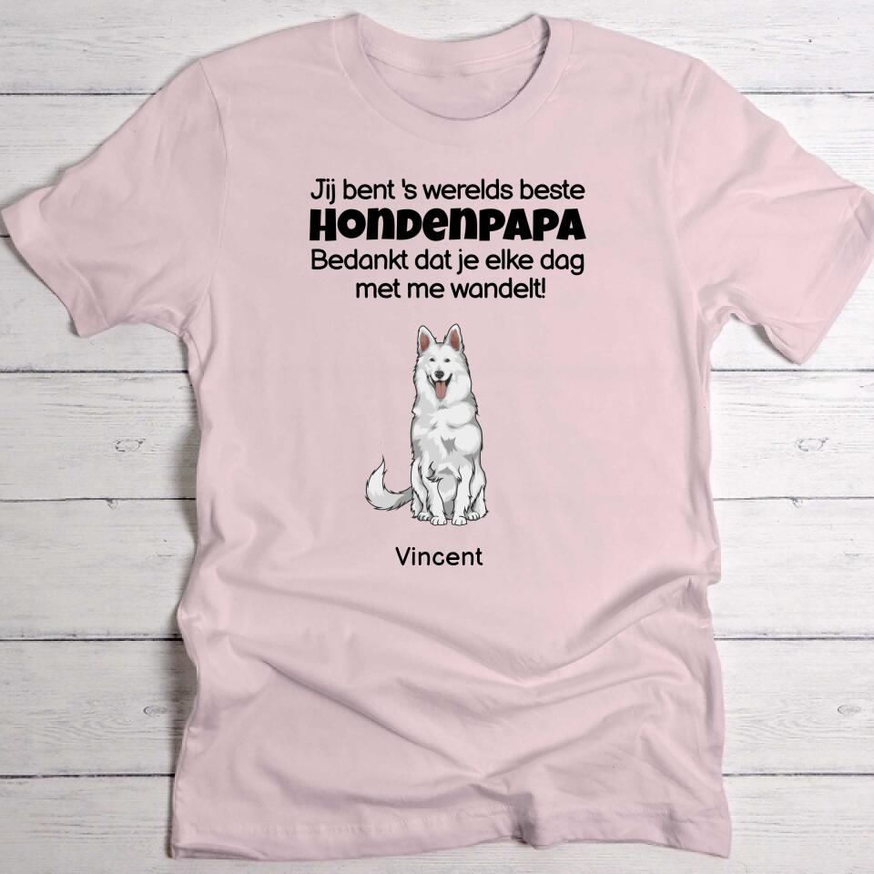 s Werelds beste hondenpapa - Gepersonaliseerde T-Shirt